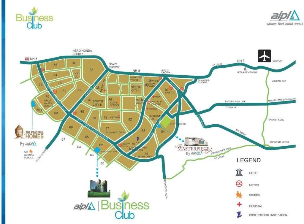 AIPL Business Club Location 