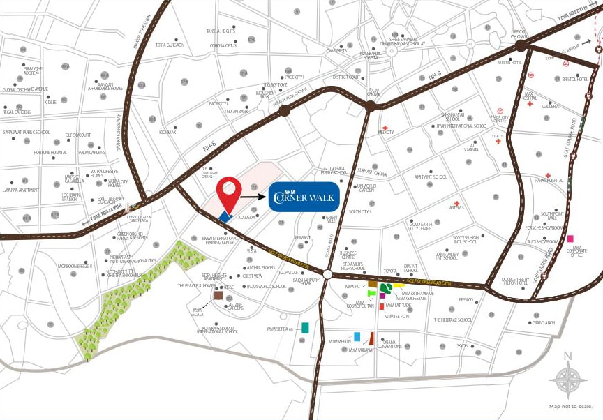 M3M Corner Walk Location 