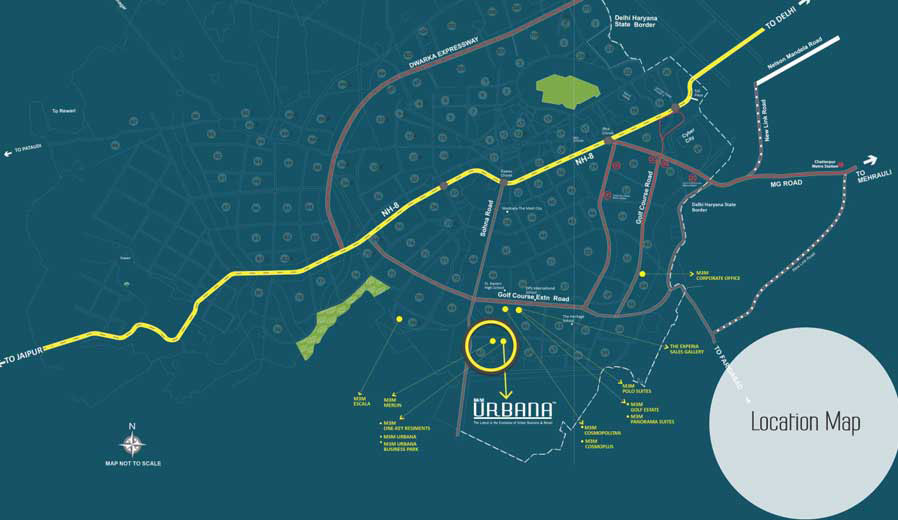 M3M Urbana Location Map